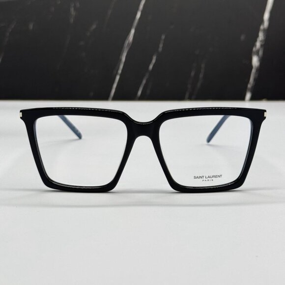 NEW SL474 OPT 001 SAINT LAURENT BLACK WOMEN SAINT LAURENT EYEGLASSES - Picture 3 of 10